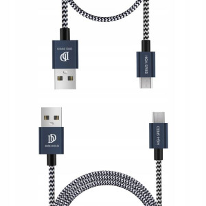 Kable Dux Ducis K-TWO micro USB 1m+0.2m niebieski