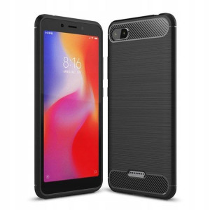 Etui Silikon carbon Xiaomi Redmi 6A Czarne