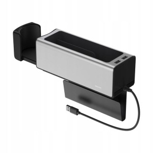 Baseus Deluxe Metalowy Organizer 2xUSB CRCWH-A0S