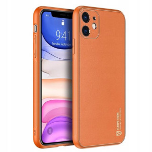 Dux Ducis Yolo ze skóry do iPhone 12 mini Pomarańc