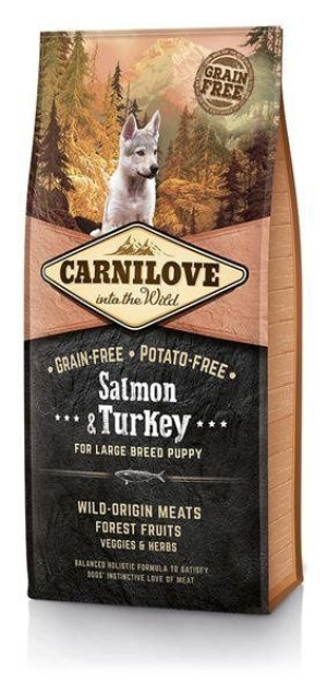 Carnilove Salmon & Turkey For Large Breed Puppies 12 kg - sucha karma dla s
