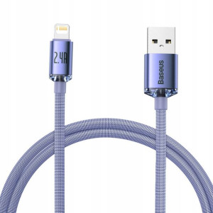 Baseus Crystal Shine kabel Lightning 1.2m 2.4A fio