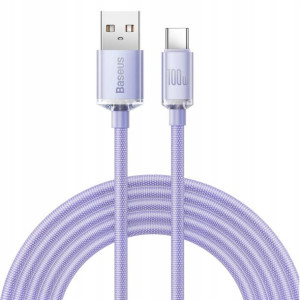 Baseus Crystal Shine kabel USB Typ-C 2m 100W Fiole