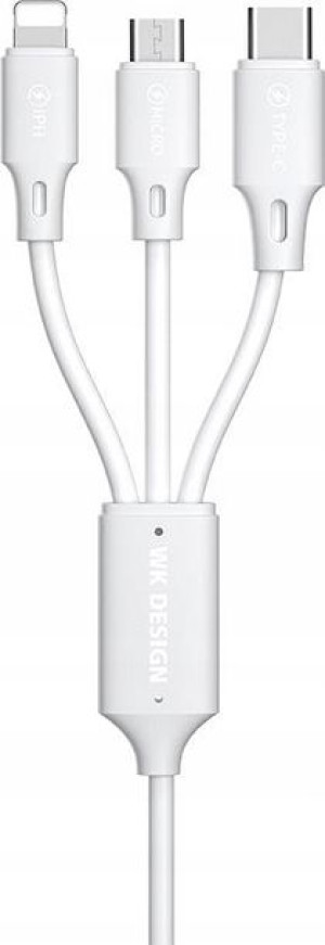 Kabel USB WK Design 3w1 USB 2A 115cm WDC-103th WH
