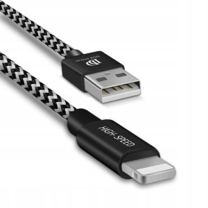 Kabel Dux Ducis K-ONE Nylon Lightning 3m Czarny