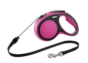 Smycz automatyczna Flexi New Comfort M linka 5 m różowa