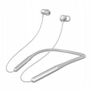 Dudao U5a słuchawki Bluetooth dokanałowe srebrne