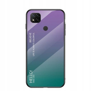 Gradient Glass Xiaomi Redmi 9C zielono-fioletowy