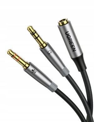 Ugreen kabel aux + mikrofon do mini srebrny 50255