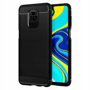 Carbon Case Etui do Xiaomi Redmi Note 9 Czarne