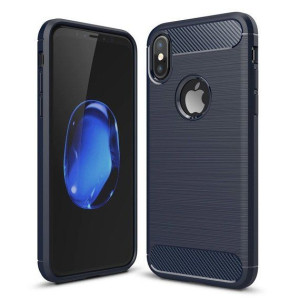 Etui Karbonowe Carbon Case iPhone XS / X Granatowe