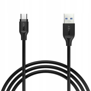 Kabel Aukey CB-CD4 Czarny USB-C 1M Quick Charge 3
