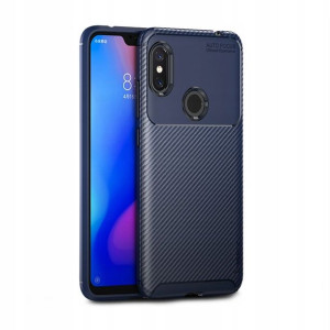 iPaky Carbon Fiber Etui Xiaomi Note 6 Pro Niebiesk