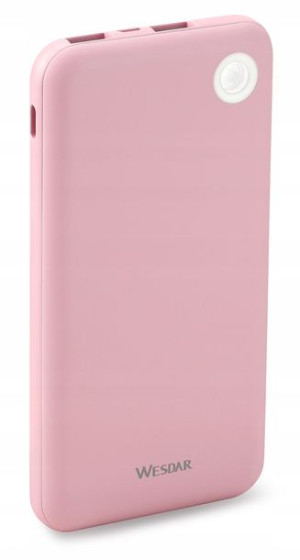 Wesdar S61 Powerbank 10000mAh M555022 Różówy