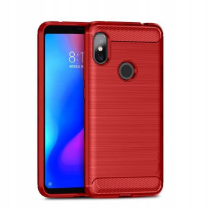 Etui Ipaky Drawing Carbon Xiaomi Mi A2 Czerwone