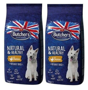 Butcher's Natural&Healthy z Kurczakiem 2x3 kg - sucha karma dla psów z kurc
