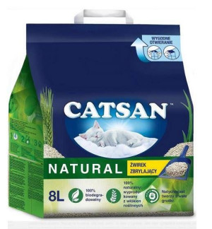CATSAN Żwirek Natural 8l - zbrylający żwirek dla kota