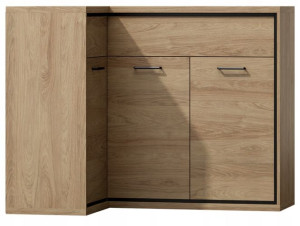 Komoda narożna MEDIOLAN M15 ODWROTNA natural hikor
