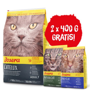 Josera Catelux 10 kg + Josera NatureCat 400g & Josera Cat DailyCat 400g GRA