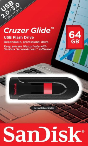 Pendrive SanDisk Cruzer Glide 64GB USB 2.0 czarny