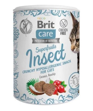 Brit Care Cat Snack Superfruits Insect 100 g - przysmak dla kotów dorosłych