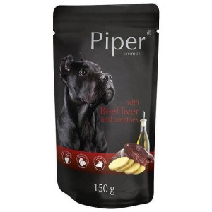Piper z wątróbką wołową i ziemniakami 150 g - mokra karma dla psów ras duży