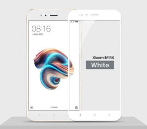 Szkło hartowane do Xiaomi MI A1 białe pełny ekran