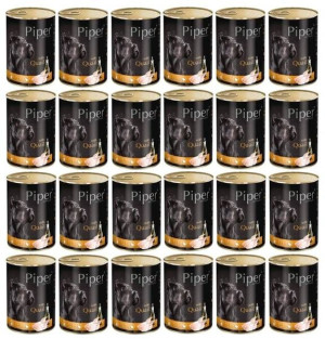 Piper z przepiórką 24 x 400 g - mokra karma dla psów dorosłych ras dużych i