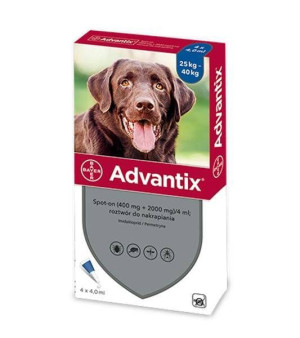 BAYER ADVANTIX SPOT ON roztwór na pchły i kleszcze 4x4,0ml pies 25-40kg