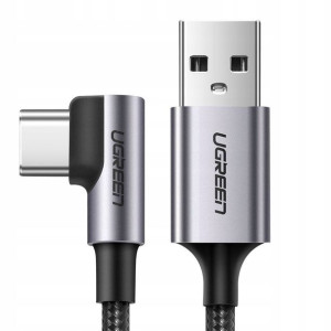 Ugreen kabel kątowy USB - USB Typ C 1m 3A Szary