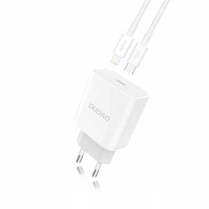 Dudao Ładowarka EU USB-C +kabel lightning 18W A8EU