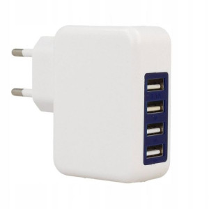 Ładowarka 4xUSB 3.1A M555044 Biała