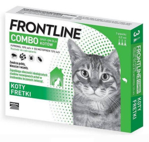 MERIAL FRONTLINE COMBO Spot-on na pchły i kleszcze kot 3 pipety x 0,5ml