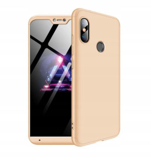 Etui 360 3w1 Przód+tył Xiaomi Mi A2 Lite Złoty