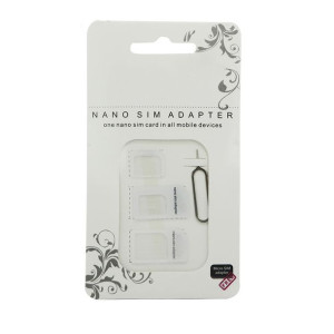Adapter kart nano micro sim klucz do smartfona 4w1