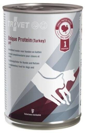 TROVET Unique Protein Turkey UPT dla psa i kota indyk 400 g