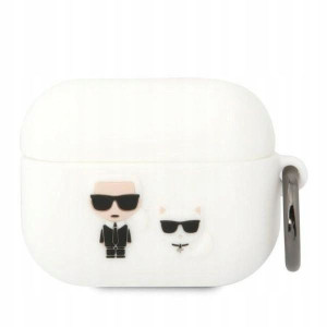 Karl Lagerfeld KLACAPSILKCW AirPods Pro cover biał