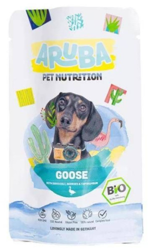 ARUBA Dog Organic Gęś, brokuły, jagody i topinambur, 100g - Mokra karma dla