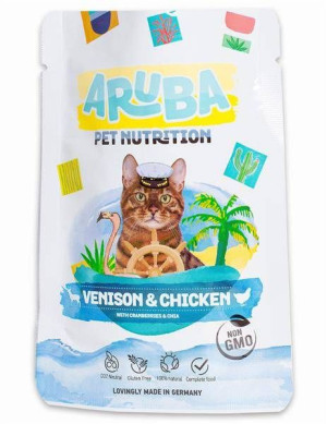 ARUBA Cat Dziczyzna i kurczak z żurawiną i chia, 70g - Mokra karma dla kotó