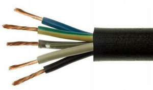 Przewód kabel OW 5x1,5mm2 H05RR-F 1M gumowy guma