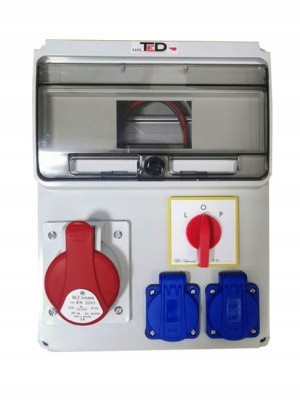 Rozdzielnica budowlana 32A/4P + 2x230V + wył L-O-P