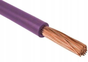 Przewód kabel linka LGY H07V-K 2,5mm FIOLETOWY 1M