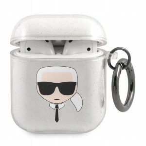 Karl Lagerfeld KLA2UKHGS AirPods cover srebrny/sil
