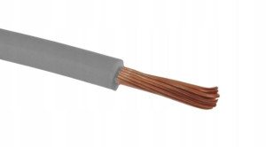 Przewód kabel linka LGY H07V-K 2,5mm SZARY 1M
