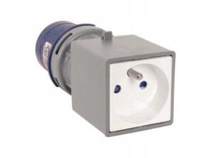 Adapter 16A/3p 230V kempingowy przejściówka nieb