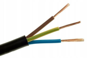 Przewód kabel OW 3x1,5mm2 H05RR-F 1M gumowy guma