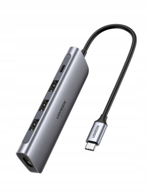 Adapter 5w1 UGREEN Hub USB-C do 3x USB 3.0 + HDMI