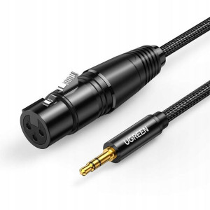 UGREEN AV182 Kabel XLR do jack 3.5mm AUX 1m (czarn