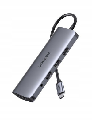 Adapter 10w1 UGREEN HUB USB-C do HDMI 4K, 3x USB 3