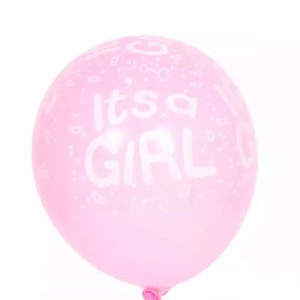 Balony na baby Shower różowe dziewczynka 10 szt.